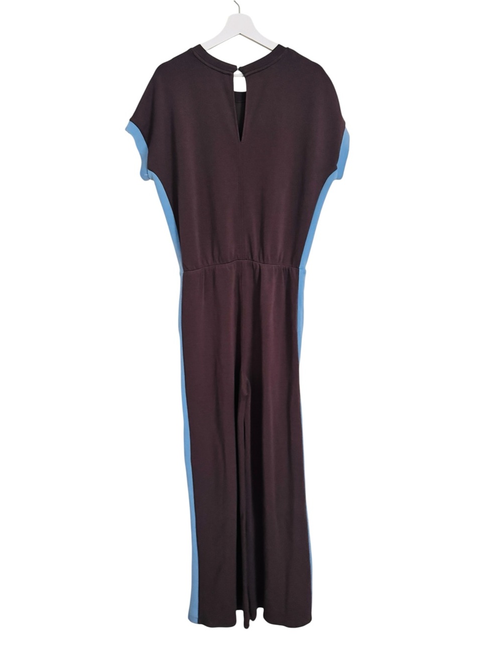 SPANX AirEssentials Colorblock Jumpsuit - Dark Cacao Stripe - Picture 8 of 11